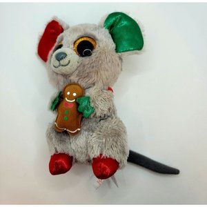 Ty Beanie Baby - Mac the Mouse holding gingerbread Christmas theme Pre-owned